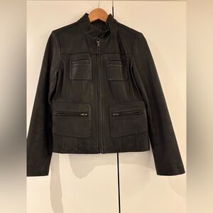 Black Leather Jacket - Kenneth Cole